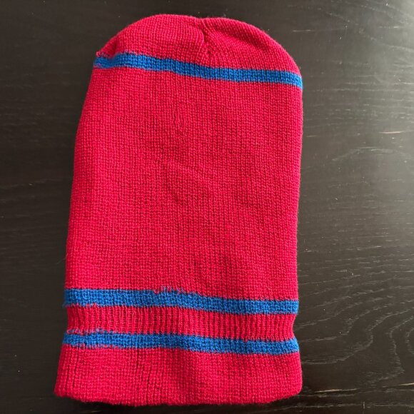 NWOT Mens Free Authority Stocking Cap Winter Face Mask Red Blue - Picture 2 of 2